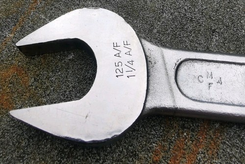 Good used Ex-military King Dick 1.1/4" x 1.7/16"AF Open Ended Spanner - Picture 7 of 24