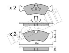 FRONT BRAKE PAD SET DISC BRAKE FITS: OPEL VAUXHALL CALIBRA A 2.0 I /2.0 I 4X4