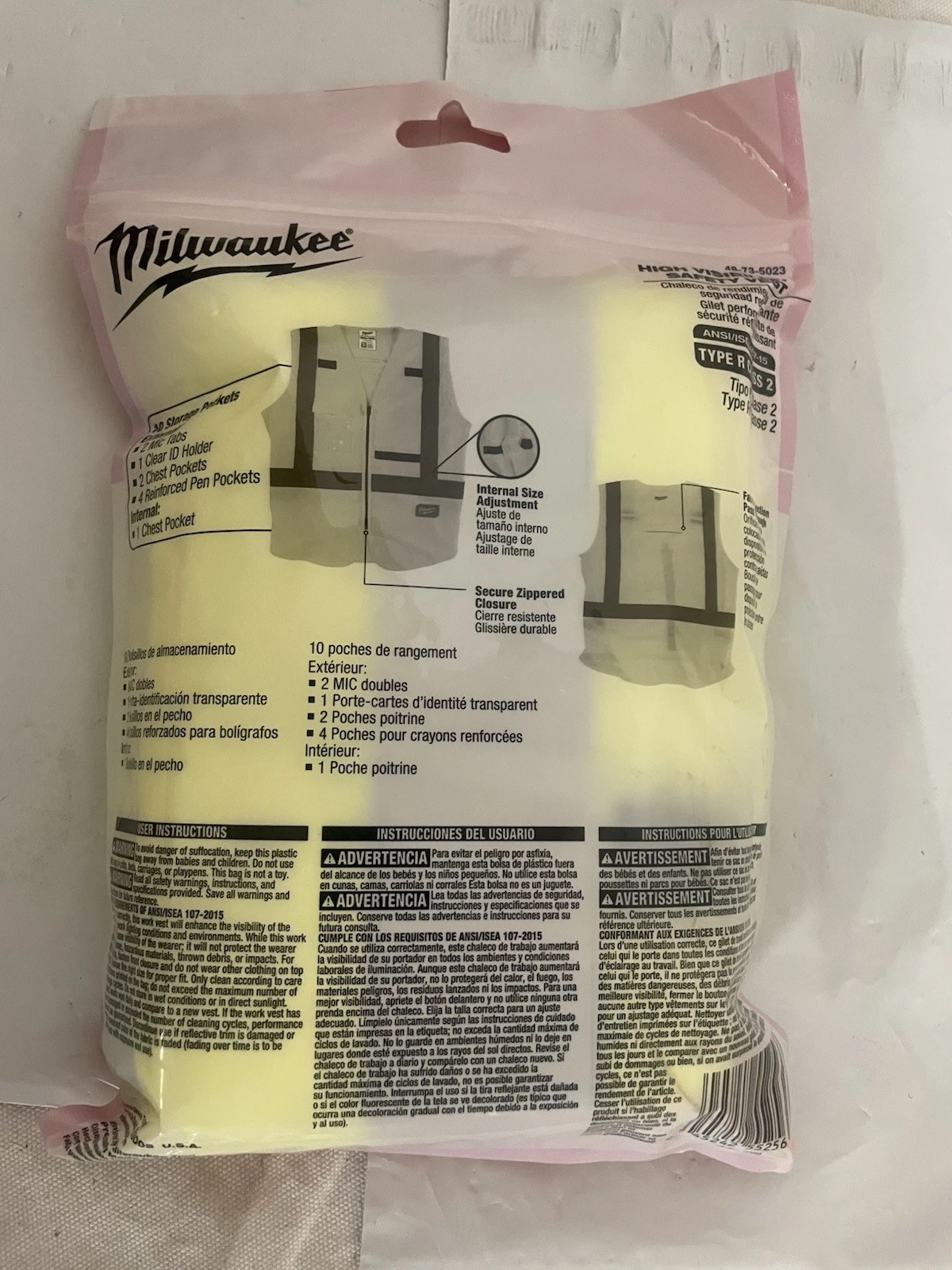 Milwaukee Type R Class 3 Safety Vest XXL/XXXL 48-73-5023 image 5