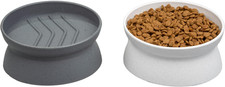 Slow Eat Raised Cat Bowls 2 Pack Large