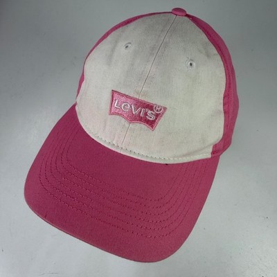 Levi's Youth Girls Pink White Baseball Cap Hat Adjustable Snapback