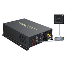 Power Inverter 1500W 24V to 120V Pure Sine Wave LED Display RV Remote Control