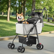 Hundewagen Hundebuggy Faltbar klappbar Transportwagen für bis 15kg Hunde & Katze