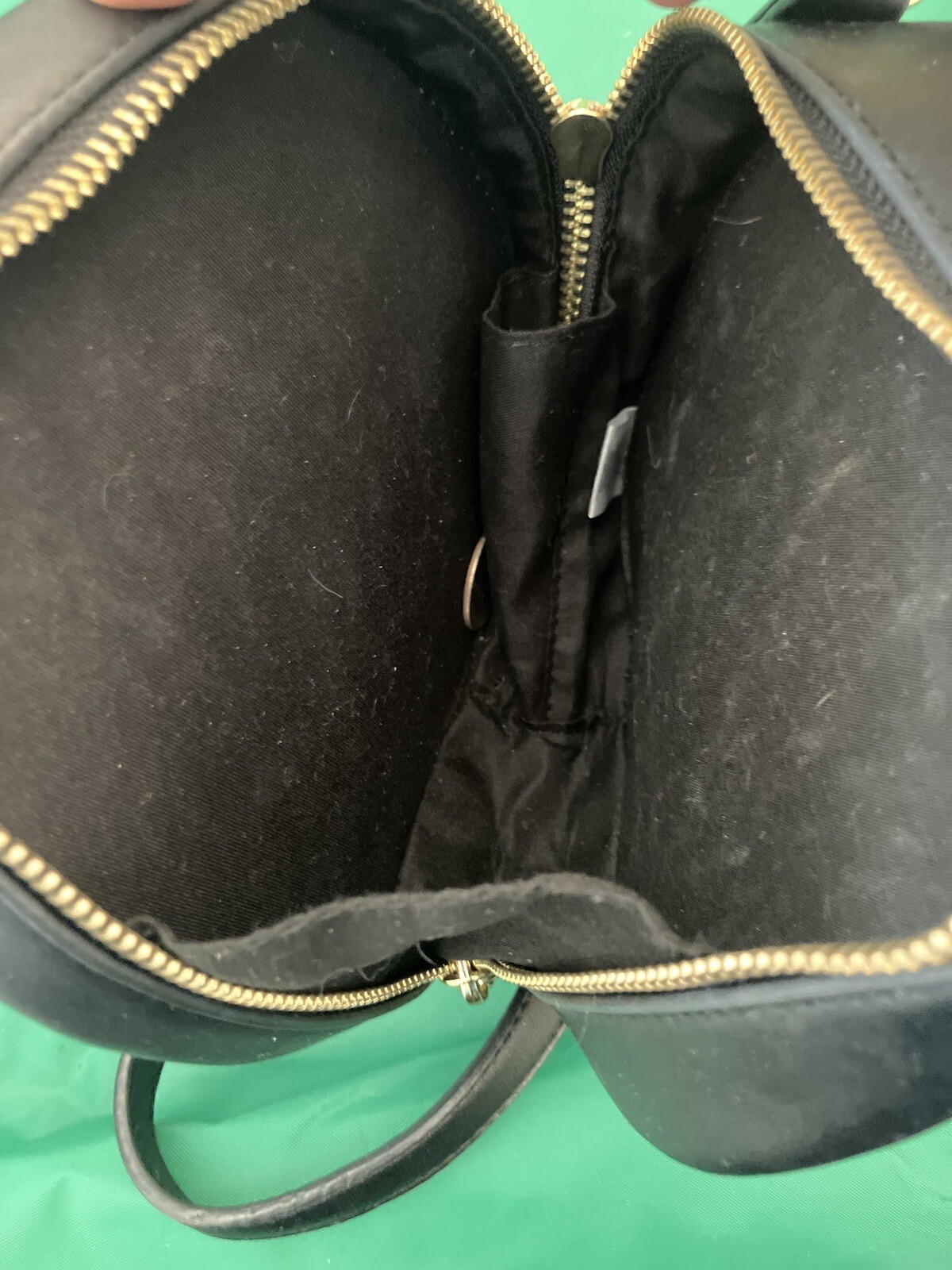 BCBGeneration Circular Black Leather Handbag Purs… - image 2