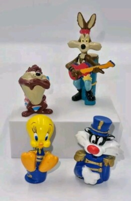 Looney Tunes Vintage 1990er Pencil Topper Konvolut X4 Tweety Taz Sylvester & Wile E