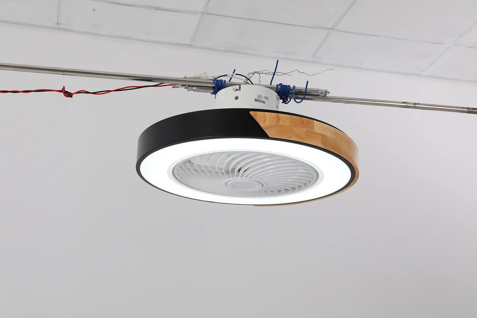 21.6 Inch Ceiling Fan Light with Remote Control Black Ceiling Fan with Light LED - Image 2 of 4