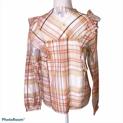 Anthropologie | Current Air Plaid Polly Ruffle Top Size Small NWT - Picture 5 of 12
