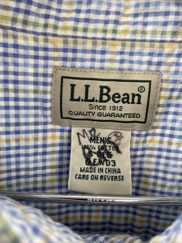 Camicia LL Bean uomo taglia S regular check quadri bottoni manica corta - Foto 3 di 4