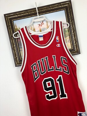 Vintage 90's Champion Dennis Rodman Chicago Bulls Jersey NBA Shirt