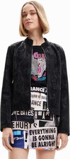 Desigual Women's Woman Woven Pu Coat