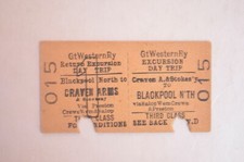 Railway Ticket GWR Blackpool North to Craven Arms  3rd