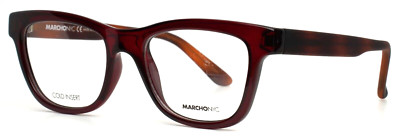 MARCHON NYC Palazzo 604 Burgundy Womens Semi Cat Eye Eyeglasses 51-18-140