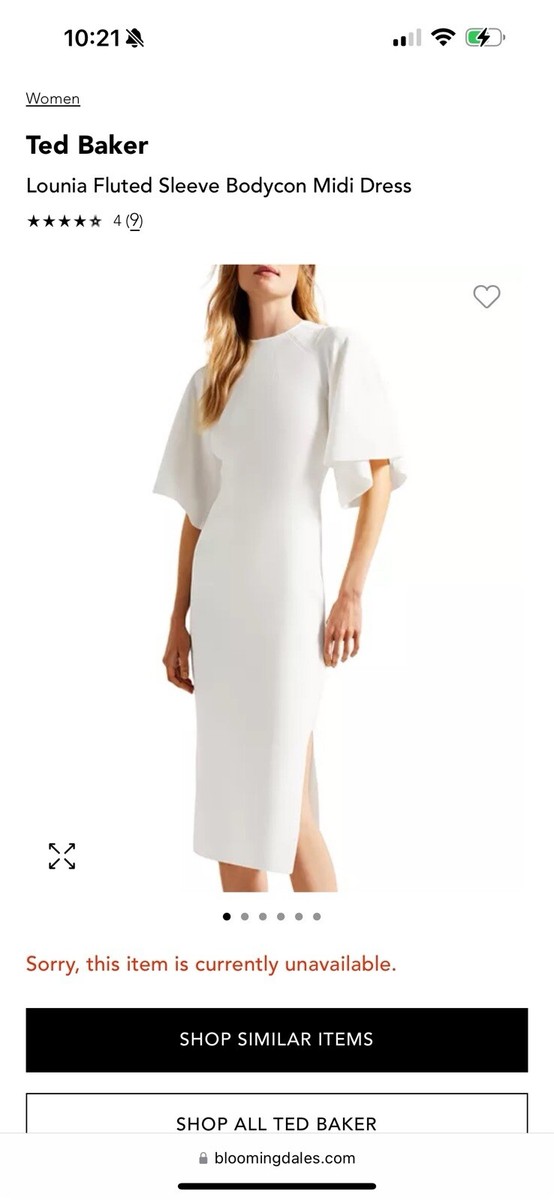 NEW Ted Baker Lounia Fluted Sleeve Knitted Bodycon Midi Dress Size 0 | eBay UK NEW Ted Baker Lounia Fluted Sleeve Knitted Bodycon Midi Dress Size 0 | eBay UK