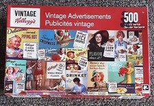 Vintage Retro Kelloggs Advertisements 500 Piece 11 Inch x 18 Inch