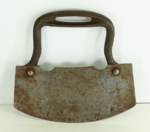 Rectangular Chopper = Antique 19th/20th C. Food Chopper Steel Blade Iron Handle Rectangular ...