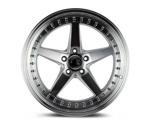 One 18x8.5 AodHan Ds05 5x114.3 +35 Silver w/Machined Face Wheel - Picture 2 of 3