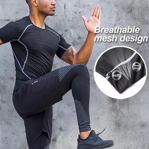 Camiseta transpirable para hombre de EE. UU. fresca seca deportes correr rendimiento absorbente gimnasio top - Imagen 6 de 24