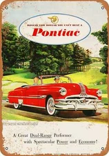 METAL SIGN - 1952 Pontiac Chieftain Convertible - Vintage Look Reproduction
