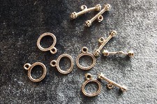 TOGGLE CLASP TIBETIAN SILVER 10 MM 10 SETS