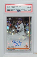 JOSH JAMES ~ 2019 Topps Chrome Sapphire Rookie Autograph RC AUTO ~ PSA MINT 9