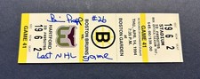 4/14/1994 BRIAN PROPP Last NHL Game FULL TICKET Auto SIGNED w/INSCRIPT FLYERS