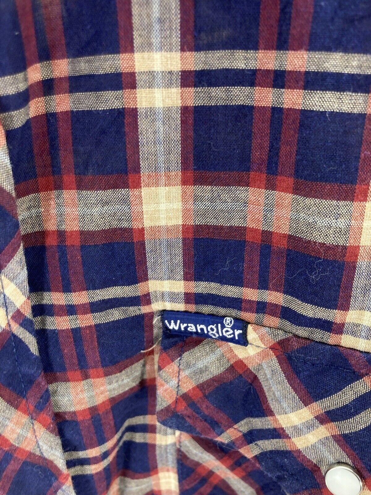 Wrangler Pearl Snap Shirt Men Sz XL Red Plaid Lon… - image 4