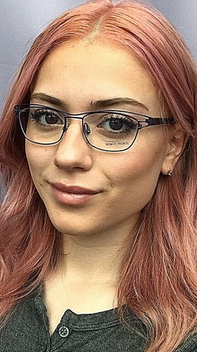 Vintage ALAIN MIKLI AL 1224 MOAM 49mm Purple Wire Women's Eyeglasses Frame