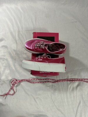 Vans x Barbie Movie Authentic Stackform Hot Pink Platform Womens Sz 6/4.5M W Box