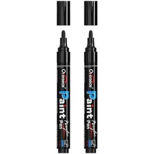 Overseas Paint Pens Paint Markers - Permanent Acrylic Markers 2 Pack, Black