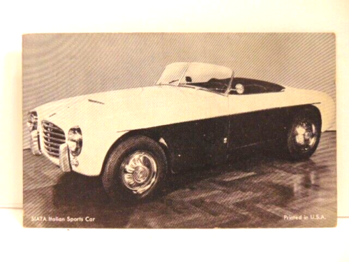 vintage trading card photograph of an old Siata Italian Sports Car - Picture 1 of 6