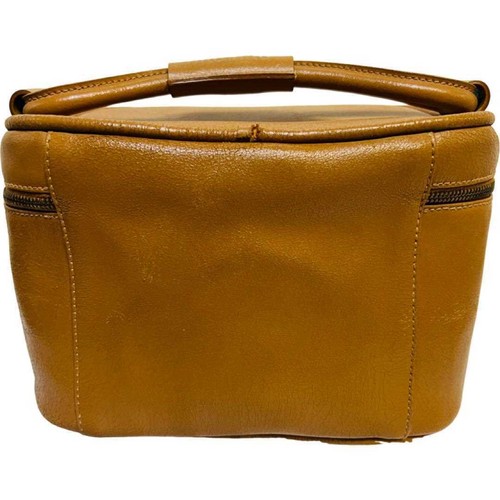 miu miu Vanity Cosmetic Pouch Leather Brown women's USED FROM JAPAN - 第 4/11 張圖片