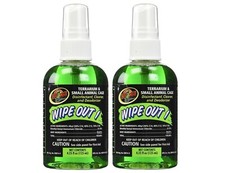 2 New 4.25 fl oz Bottles Zoo Med Wipe Out 1 Terrarium  Small Animal Cleaner