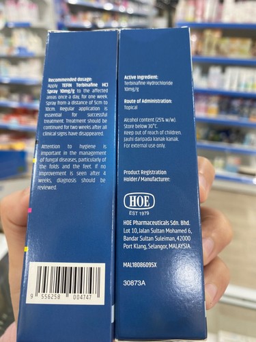4 X TEFIN Terbinafine HCI Spray Tratamiento Fúngico 10mg/g 15ml Envío Gratis - Imagen 6 de 6
