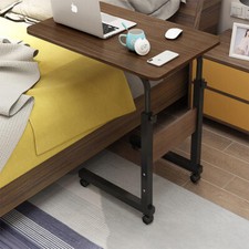 Rolling PC Table Bedside Sofa Laptop Trolley Adjust Height Over Bed Mobile Desk
