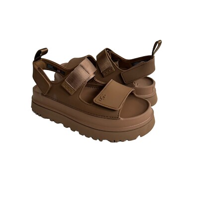 靴 UGG GoldenGlow BROWN Ugg Goldenglow Sandal In Bison Brown, Women's At Urban