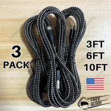 3Pack 3 6 10FT Micro USB Fast Charger Data Sync Cable Cord For Samsung Galaxy S7