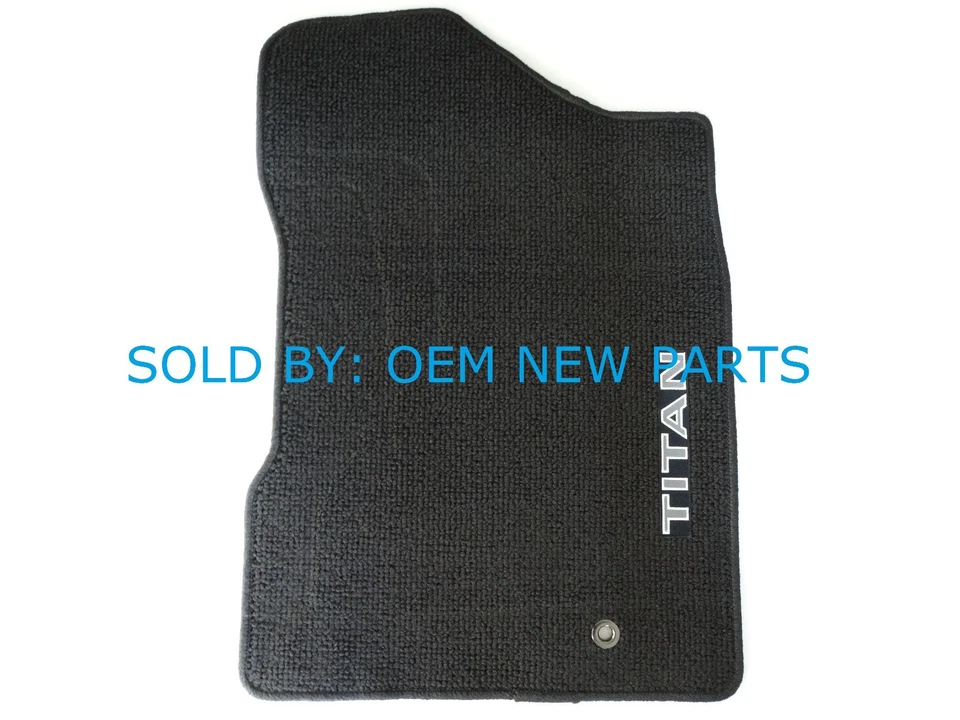 2008-2015 Nissan Titan KING CAB 4-Piece Carpet Floor Mat Set BLACK 185T8BLCKL  Foto 3 de 4