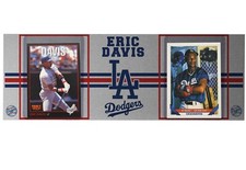 PLACA DE ALUMINIO DELGADO LOS ANGELES DODGERS ERIC DAVIS TARJETAS # 112 Y 745