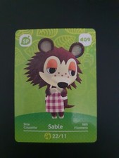 Genuine Animal Crossing Series 5 Amiibo Card SABLE #409