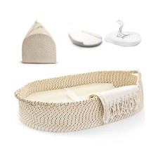 J JOO Baby Changing Basket - Raised Side Foam Pad with Wipeable Water-Resista...