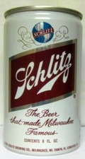SCHLITZ BEER tall 8oz aluminum CAN Schlitz Br...