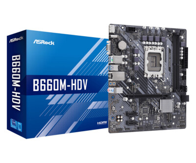 ASROCK Motherboard B660M-HDV Intel B660 Series CPU (LGA1700) Compatible MicroATX