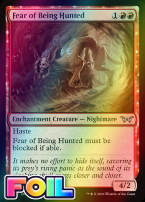 x1 Fear of Being Hunted DSK Duskmourn MTG 134 FOIL UNCOMMON M/NM