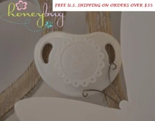 NEW! Honeybug VINTAGE Magnetic Pacifier reborn art doll baby newborn OFF WHITE