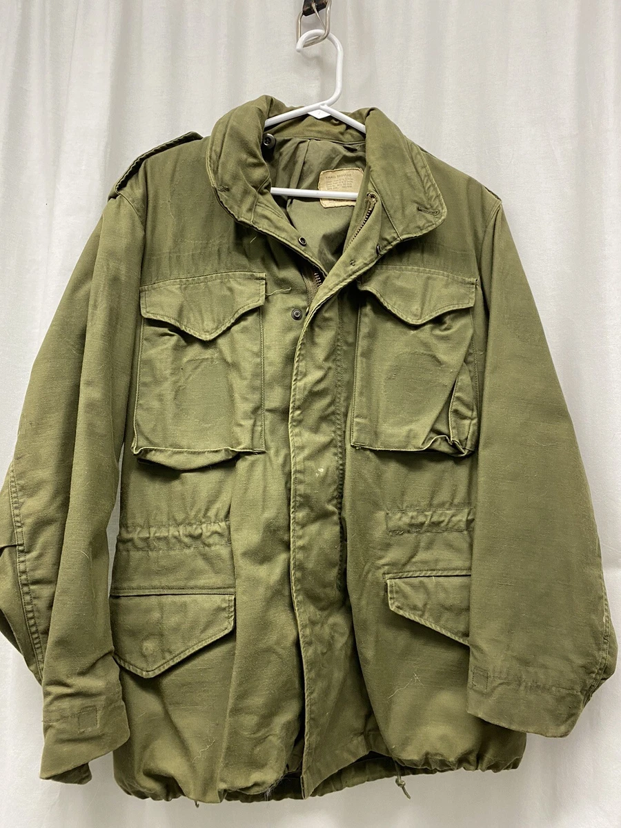Vintage US Military M-65 Field Jacket Size Small Green Vietnam Era 70s-80s