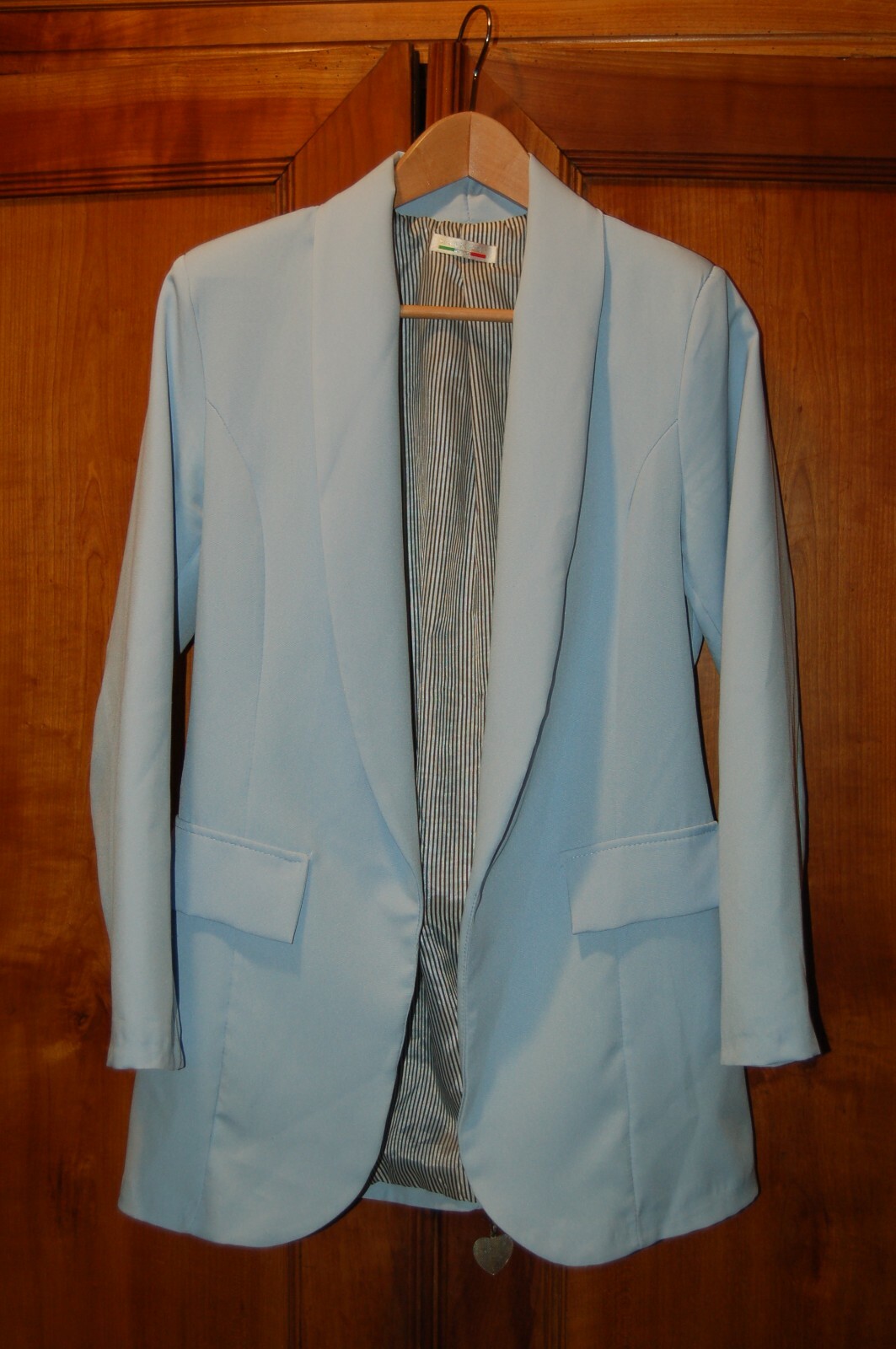 Women's Jacket, Blue, Buttonless Blazer, Polyeste… - image 1