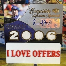 45/50 RUSSELL MARTIN AUTOGRAPH QUAD JERSEY 2006 UD EXQUISITE SIGNATURE RARE 