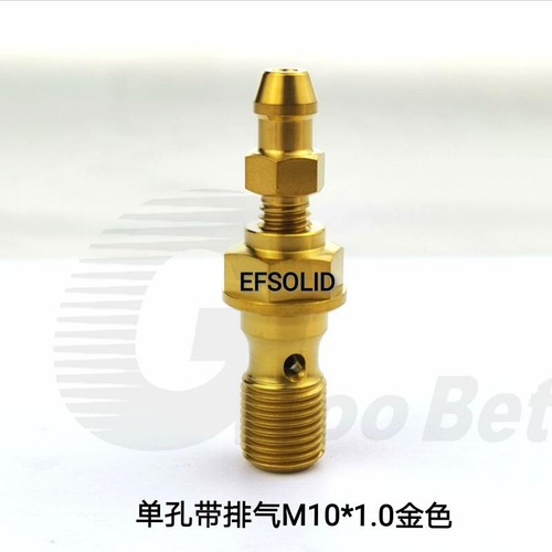 Titanium Single Double Banjo Bolt Bleed Nipple Screw M10 x 1.0 1.25 Drilled Head - Picture 30 of 32