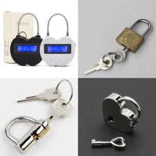Bondage Brass Padlock Bolt Lock PA Lock Time Lock with keys Chastity Device BDSM