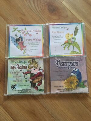 4 Peerless Designs Bastel-CDs - Yesteryears Floral Pixie Dreams Fee Wünsche Wichtel